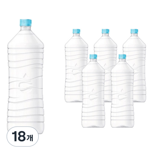 롯데 하늘샘 무라벨 생수, 18개, 2L