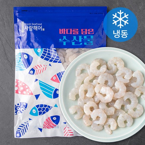 사랑해어 국내산 프리미엄 새우살 (냉동), 600g, 1팩