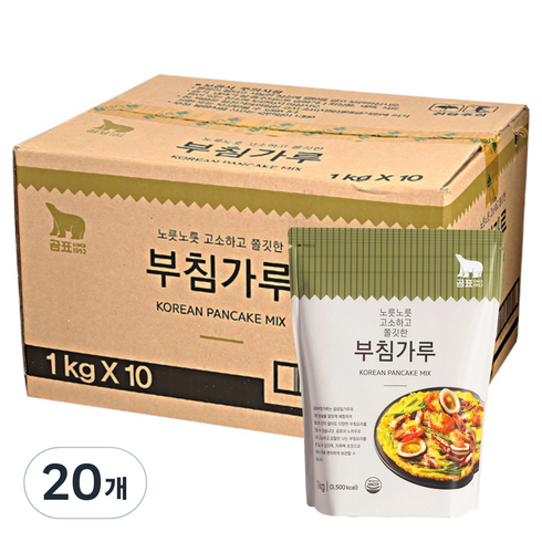 곰표부침가루 - 곰표 부침가루, 1kg, 20개