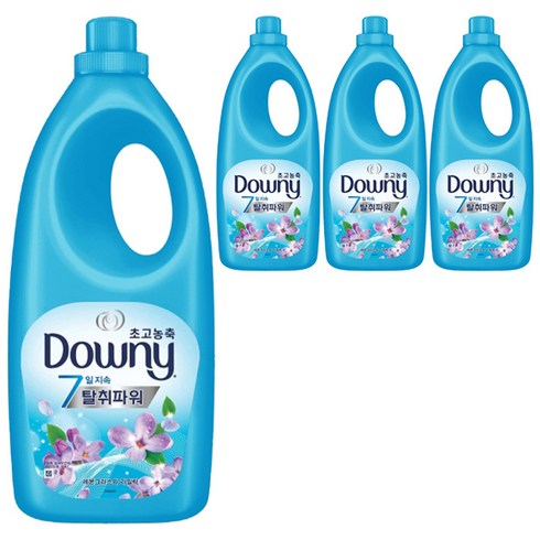 다우니 초고농축 섬유유연제 레몬그라스와 라일락, 2L, 2L, 4개