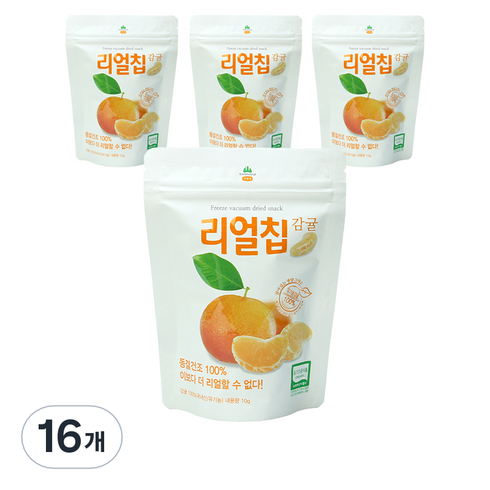 산마을 유기농 리얼칩 감귤, 10g, 16개