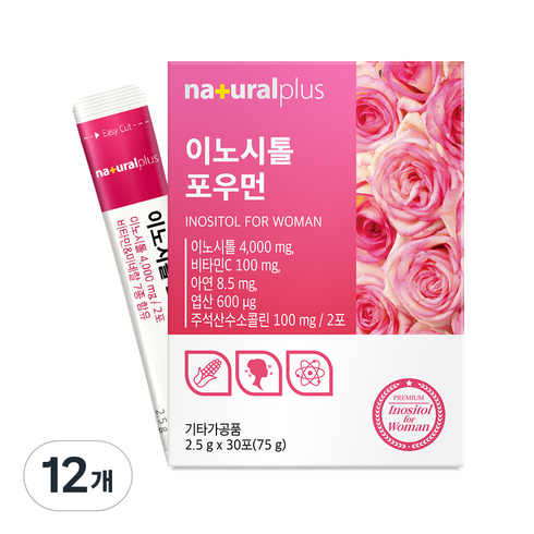 내츄럴플러스 이노시톨 포우먼 30포 1박스, 12개, 75g