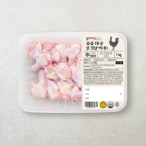 닭봉 - 곰곰 1등급 닭 윗날개 (봉) (냉장), 1kg, 1개