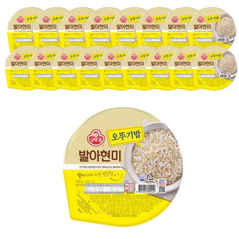 발아현미 - 맛있는 오뚜기밥 발아현미, 210g, 18개