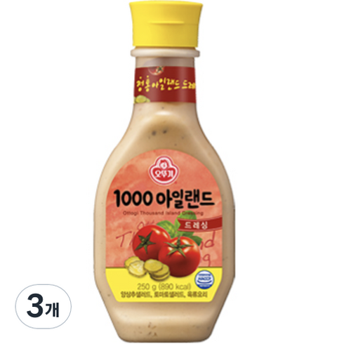 jd홈드레싱 - 오뚜기 1000아일랜드드레싱, 250g, 3개