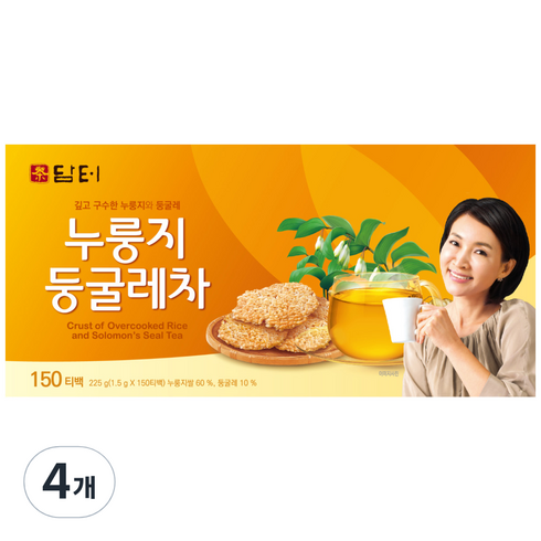 둥굴레차 - 담터 누룽지 둥굴레차, 1.5g, 150개입, 4개