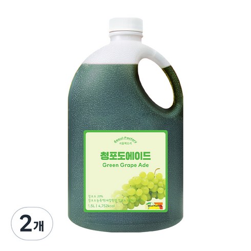 서울팩토리 청포도 에이드, 1.5L, 2개