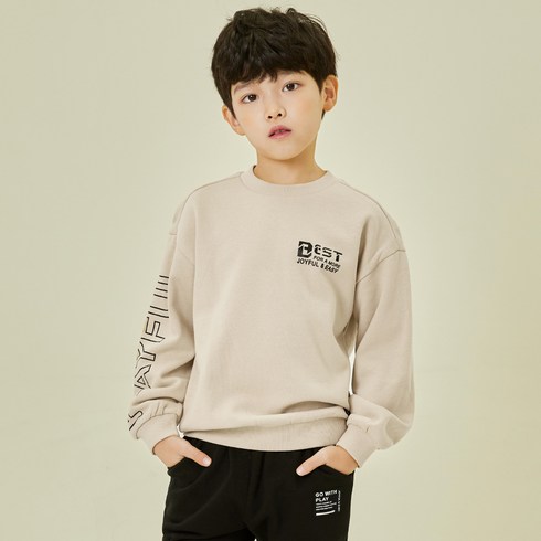 스푼 아동용 플레이 기모 티셔츠