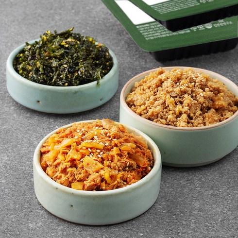 어린이반찬 - 집반찬연구소 주먹밥 한돈 100g + 참치김치 100g + 맛더하기 김자반 20g, 1세트