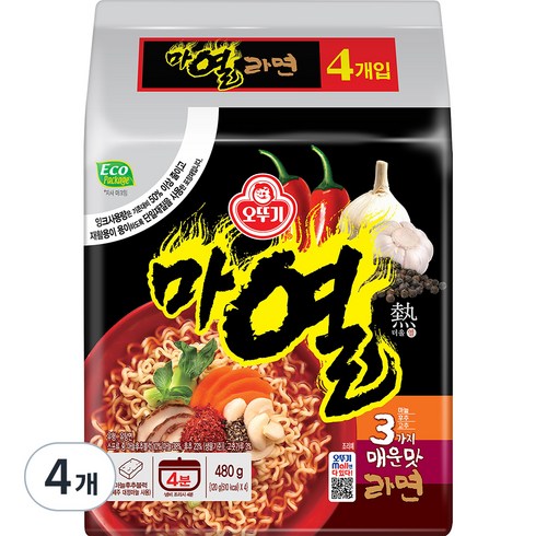 오뚜기 마열라면 120g, 16개