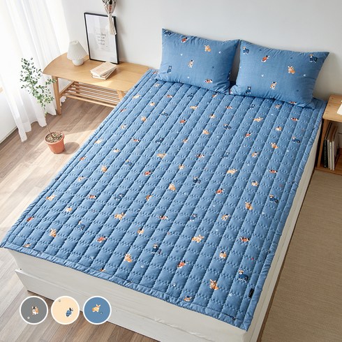 2024년 가성비 최고 이불카페트 - 라몬떼 댕댕이 세미마이크로 패드 겸 카페트, 블루