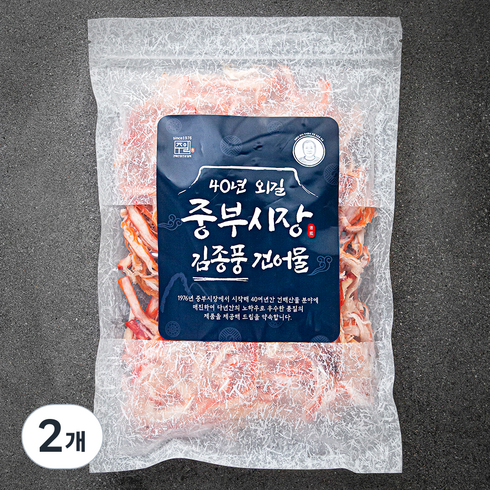 40년 외길 중부시장 김종풍 더담백한 홍진미채 (냉동), 300g, 2개