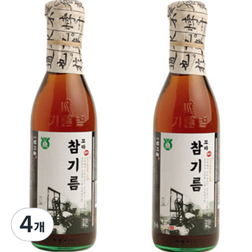 꼬마참기름 통참깨 참기름, 350ml, 4개