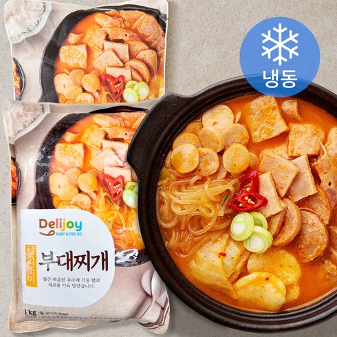 딜리조이 부대찌개 (냉동), 1kg, 2개