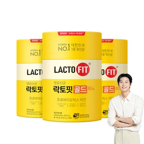 유산균 - 락토핏 골드 80포 유산균, 160g, 3개