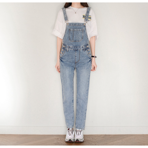 2023년 가성비 최고 멜빵청바지 - 수비진 여성용 멜빵 청바지 SP920