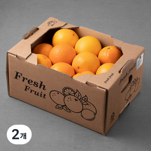 캘리포니아 네이블 오렌지, 4kg(13~25입), 2개