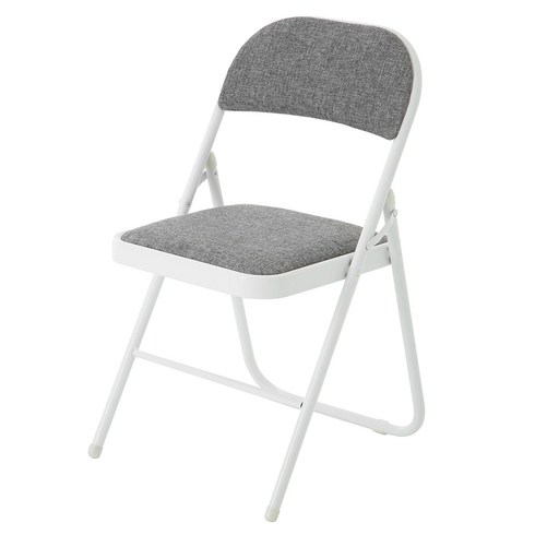 2023년 가성비 최고 의자 - 코멧 패브릭 쿠션 접이식 의자, 그레이, 1개