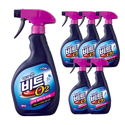 비트 비트 오투 폼 스프레이 강력 얼룩 제거제, 6개, 500ml