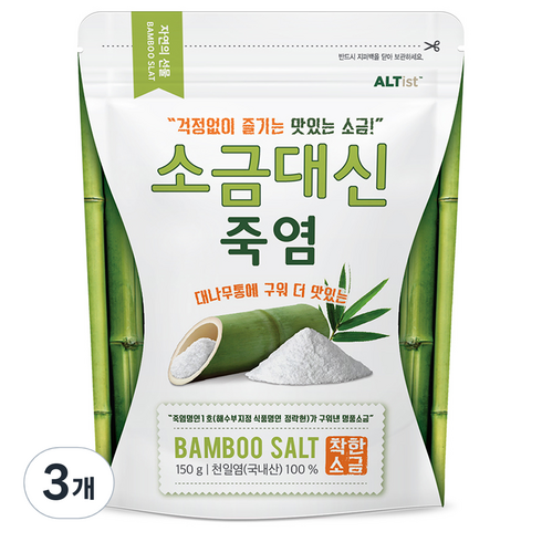 소금대신 죽염, 150g, 3개