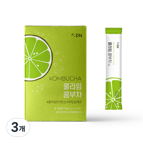 디엔 콤부차 쿨라임, 5g, 3개, 15개입, 3개