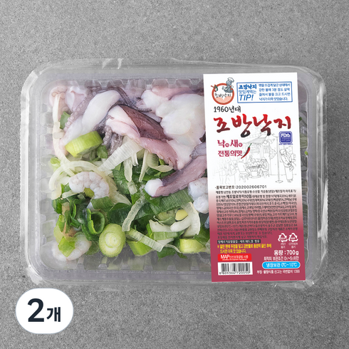 남천동 조방낙지 낙새볶음, 700g, 2개