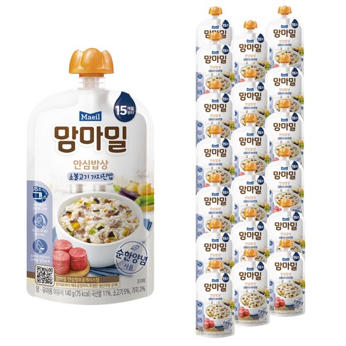 맘마밀 안심밥상 레토르트이유식, 소불고기 가지진밥, 140g, 20개
