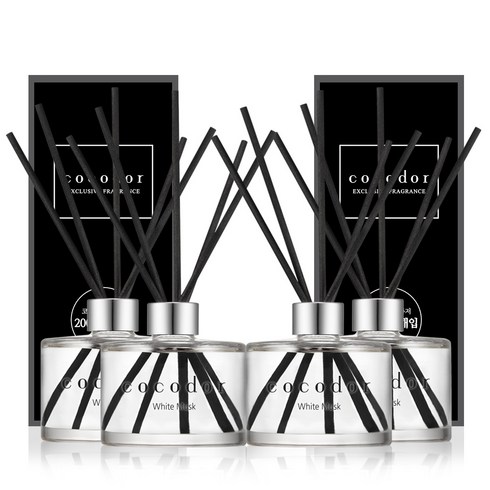 코코도르 디퓨저 200ml x 4p, 화이트머스크, 4개
