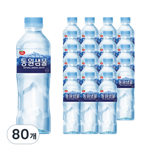 동원샘물 생수, 500ml, 80개