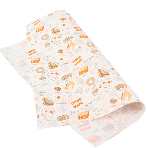 샌드위치포장지 - 홈메이드 식품 포장용 코팅 노루지 33 x 33cm, 1개입, 100개