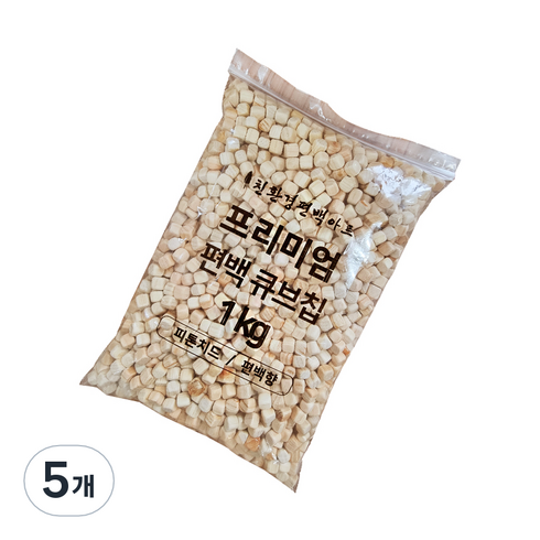 편백아트 프리미엄 편백 피톤치드 큐브칩 9~10mm, 1kg, 5개