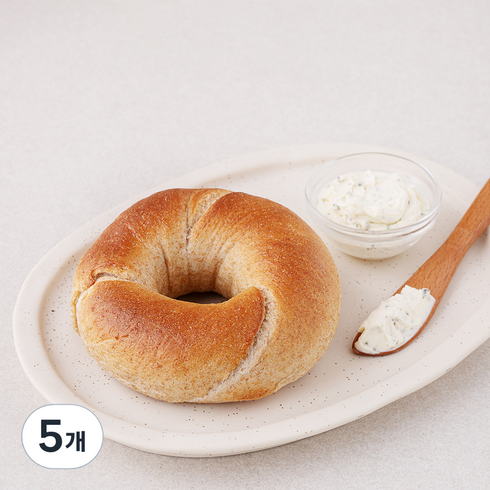통밀베이글 - 훕훕베이글 통밀 베이글, 115g, 5개