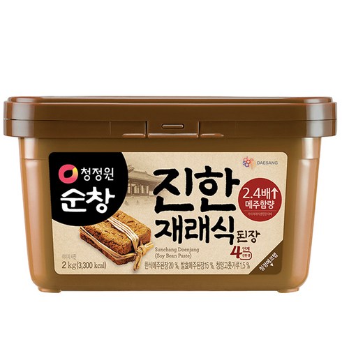 [청정원] 순창 진한 재래식된장 2kg, 1개