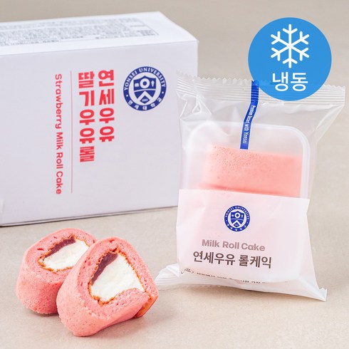 2023년 가성비 최고 연세우유생크림빵 - 연세우유 딸기우유롤 케이크 (냉동), 360g, 1개