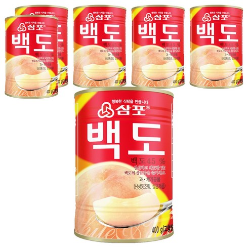 삼포 백도 슬라이스, 400g, 6개