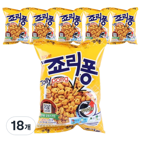 크라운 죠리퐁 스낵, 74g, 18개