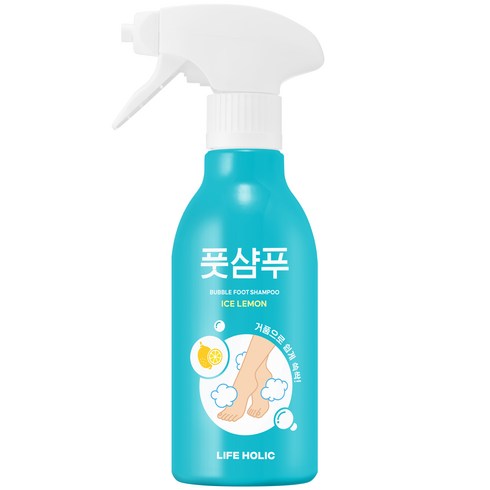 라이프홀릭 버블 풋샴푸 아이스레몬 400ml, 1개입, 1개