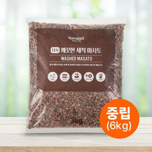 탐사 깨끗한 마사토, 1개, 6kg