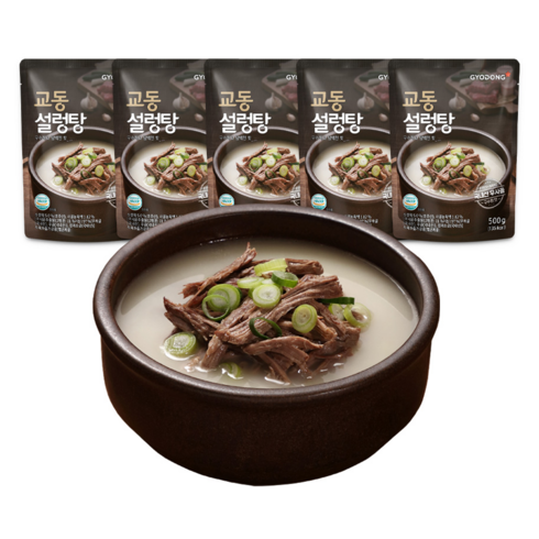 설렁탕2팩 - 교동식품 설렁탕, 500g, 5개