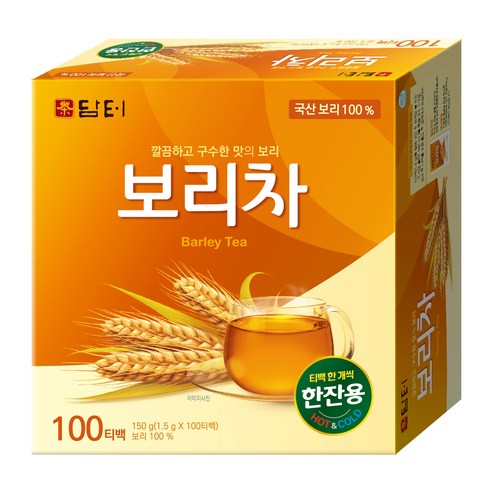 2023년 가성비 최고 리스차 - 담터 깊고 구수한 보리차, 1.5g, 100개입, 1개