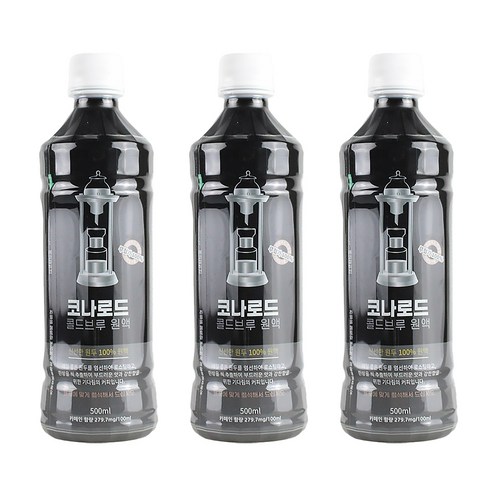 코나로드 콜롬비아 수프리모 더치커피 콜드브루, 500ml, 1개입, 3개