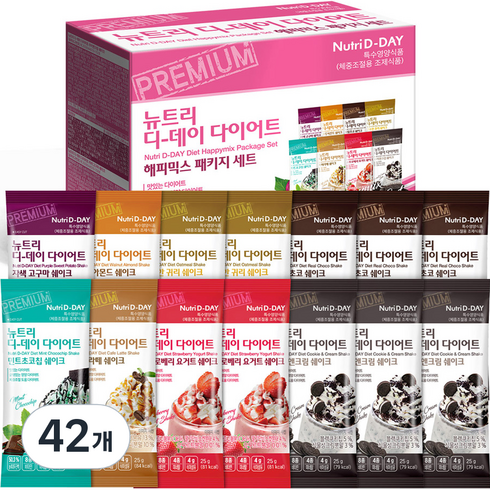 뉴트리디데이 다이어트 쉐이크 해피믹스, 1050g, 1세트
