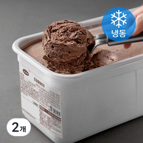 라벨리아이스크림 - 라벨리아이스크림 초코플레이크 아이스크림 (냉동), 4L, 2개