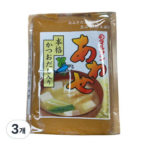 일본미소된장 - 아와세 미소 일본된장, 1kg, 3개