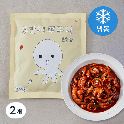 양념 쭈꾸미 300g x 8팩 - 부탇해 쭈꾸미 순한맛 (냉동), 300g, 2개