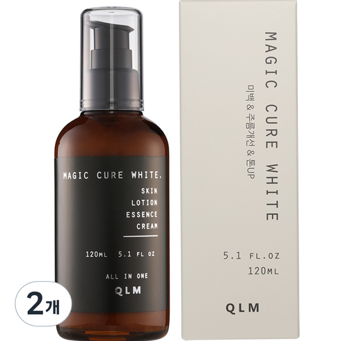 큘라M 남성용 매직 큐어 화이트 올인원, 120ml, 2개