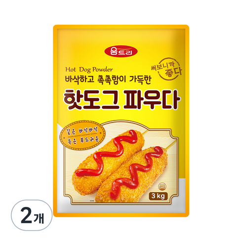 핫도그가루 - 움트리 핫도그 파우다, 3kg, 2개