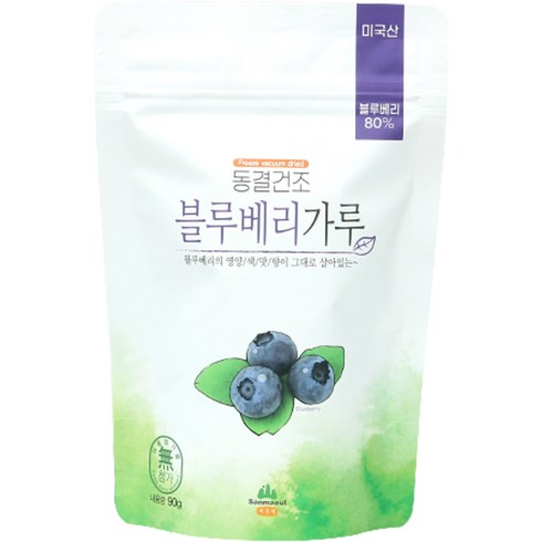 동결건조블루베리분말 - 산마을 동결건조 블루베리가루, 90g, 1개