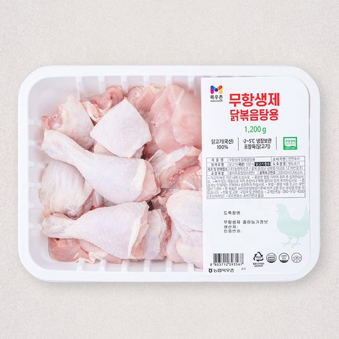 닭도리탕 - 목우촌 무항생제 인증 닭볶음탕용 닭고기 (냉장), 1.2kg, 1개