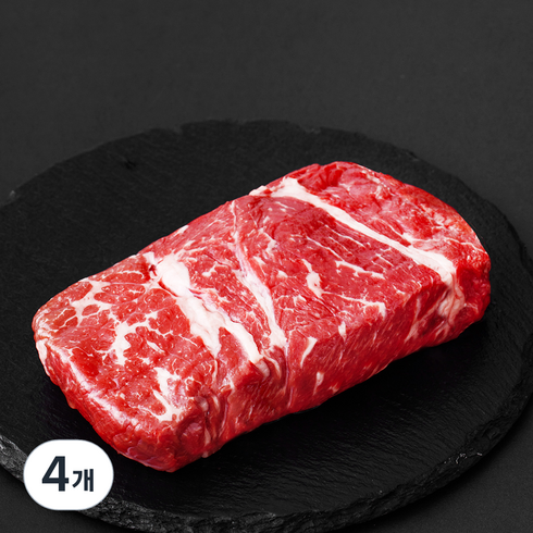 엑셀컷 미국산 척아이롤 스테이크용 (냉장), 300g, 4개